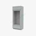 AN-OM3384B Tall Double Oven / Oven Microwave Cabinet | Forevermark Nova Light Grey Shaker