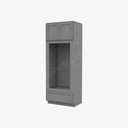 TG-OM3390B Tall Double Oven / Oven Microwave Cabinet | Forevermark Midtown Grey