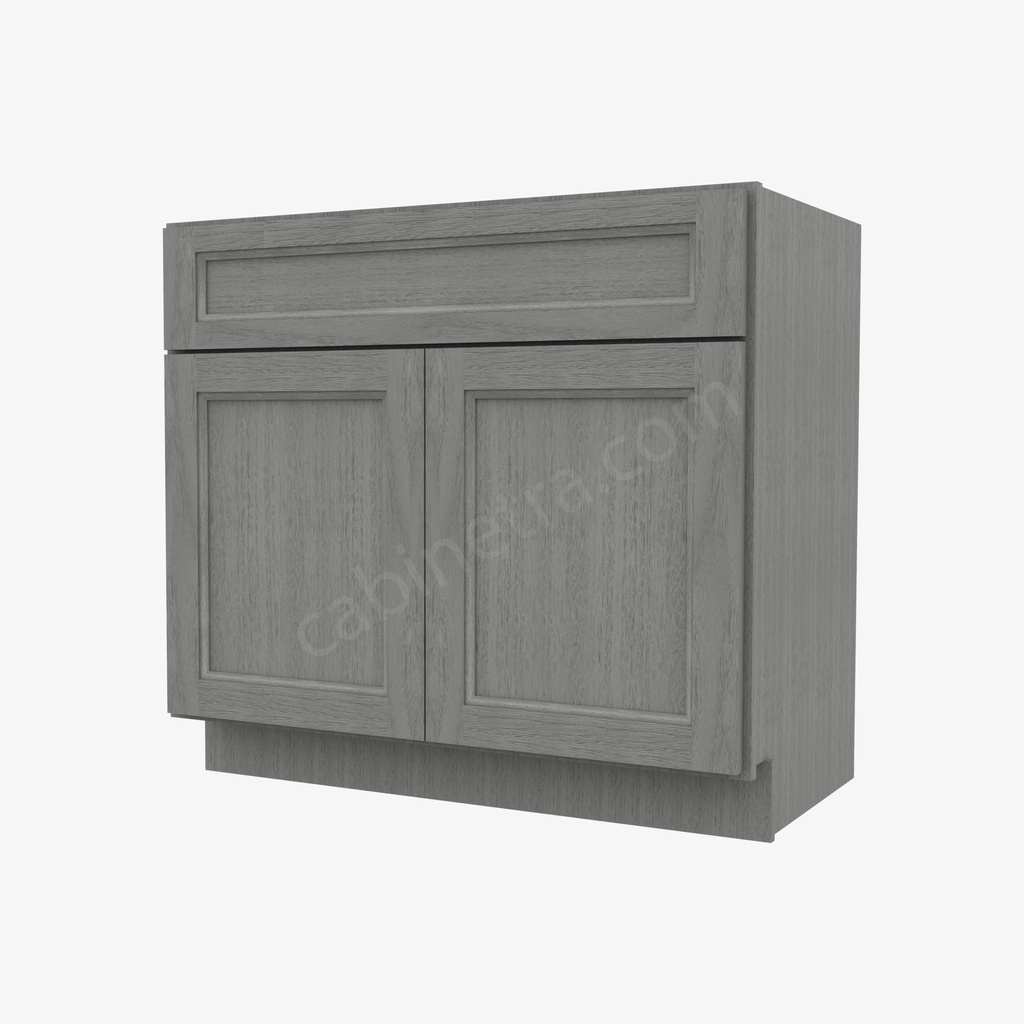 TG-S3621B-34-1/2"" Sink Base Vanity with Drawers | Forevermark Midtown Grey