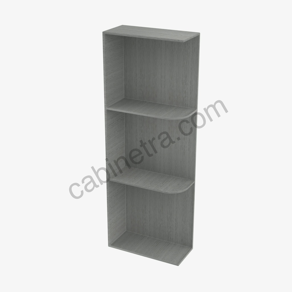 TG-WES530 Wall End Shelf with Open Shelves | Forevermark Midtown Grey