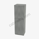 TG-WP2484B Tall Wall Pantry Cabinet with Butt Doors | Forevermark Midtown Grey