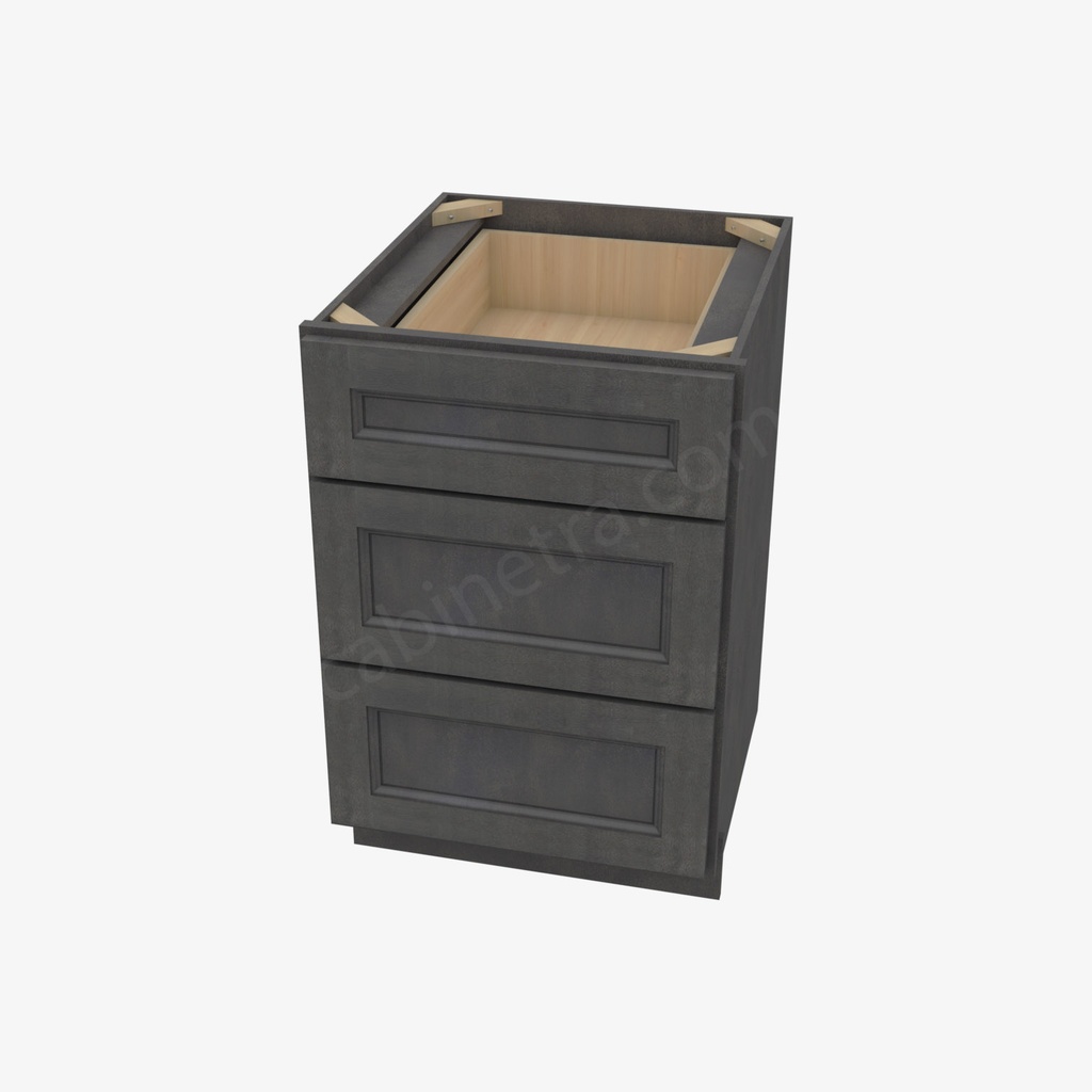 TS-DB21(3) 3 Drawer Pack Base Cabinet | Forevermark Townsquare Grey