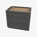 TS-DB36(3) 3 Drawer Pack Base Cabinet | Forevermark Townsquare Grey