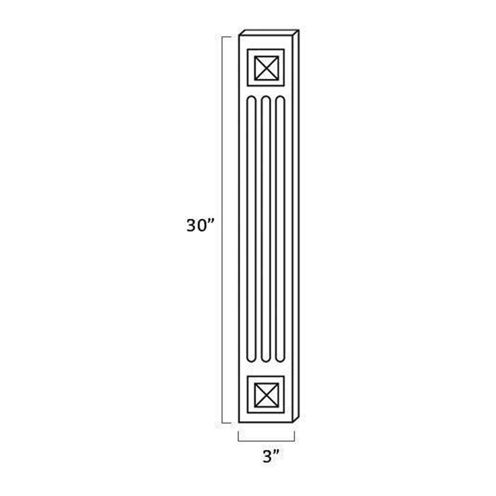 GW-A30WF Fluted Decorative Wall Filler | Forevermark Gramercy White