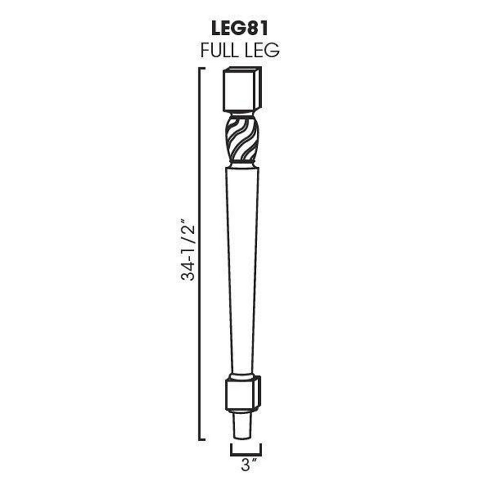 GW-LEG81 Full Decor Leg | Forevermark Gramercy White