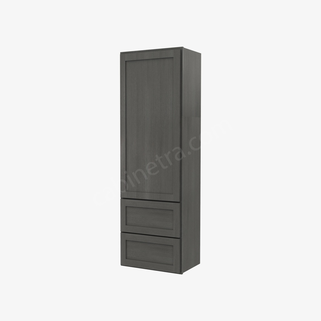 AG-W2D1860 Wall Cabinet With 2 Built-In Drawers | Forevermark Greystone Shaker