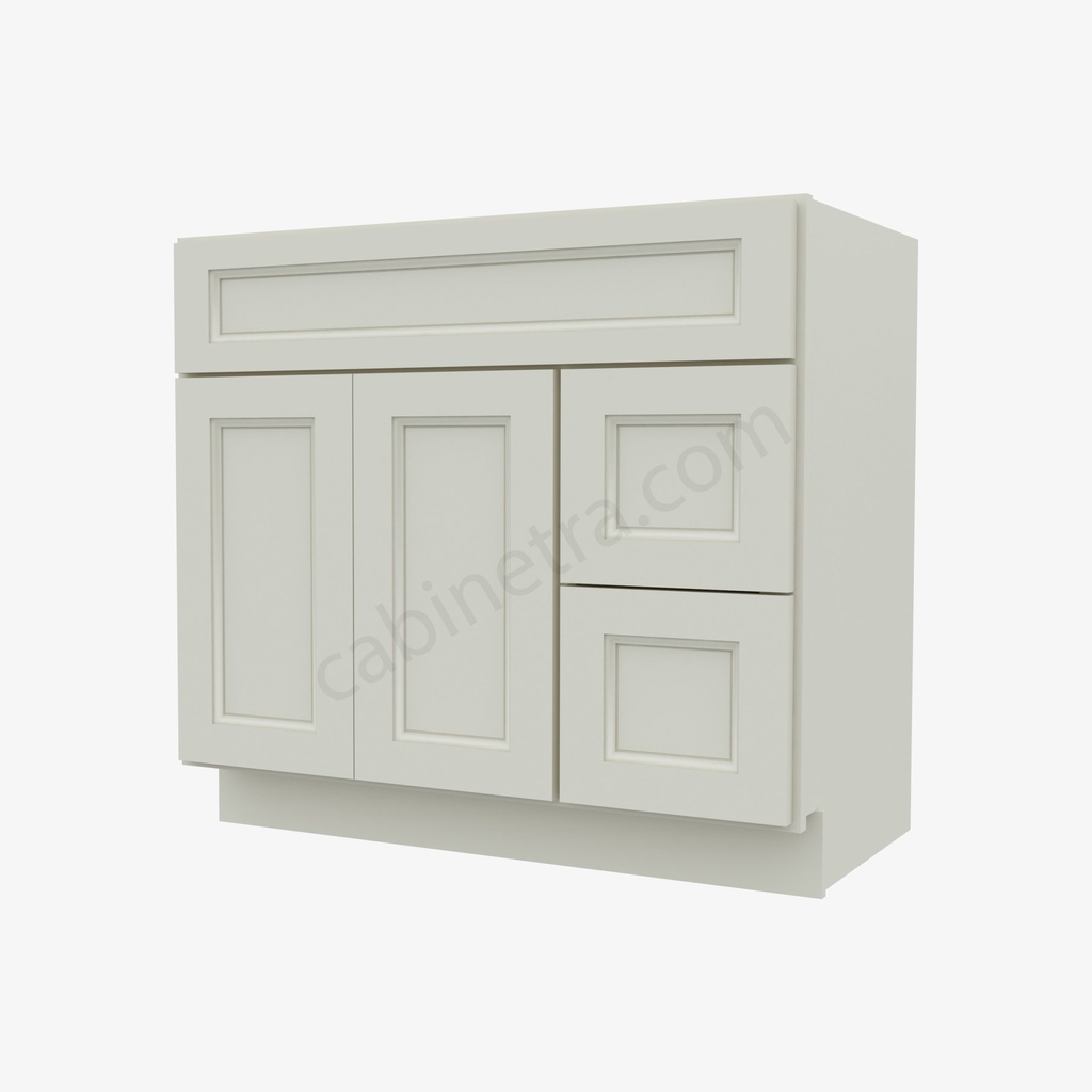 TQ-S3621BDR-34-1/2"" Sink Base Combo Vanity with Right Drawer | Forevermark Townplace Crema