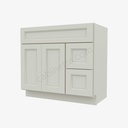 TQ-S3621BDR-34-1/2"" Sink Base Combo Vanity with Right Drawer | Forevermark Townplace Crema