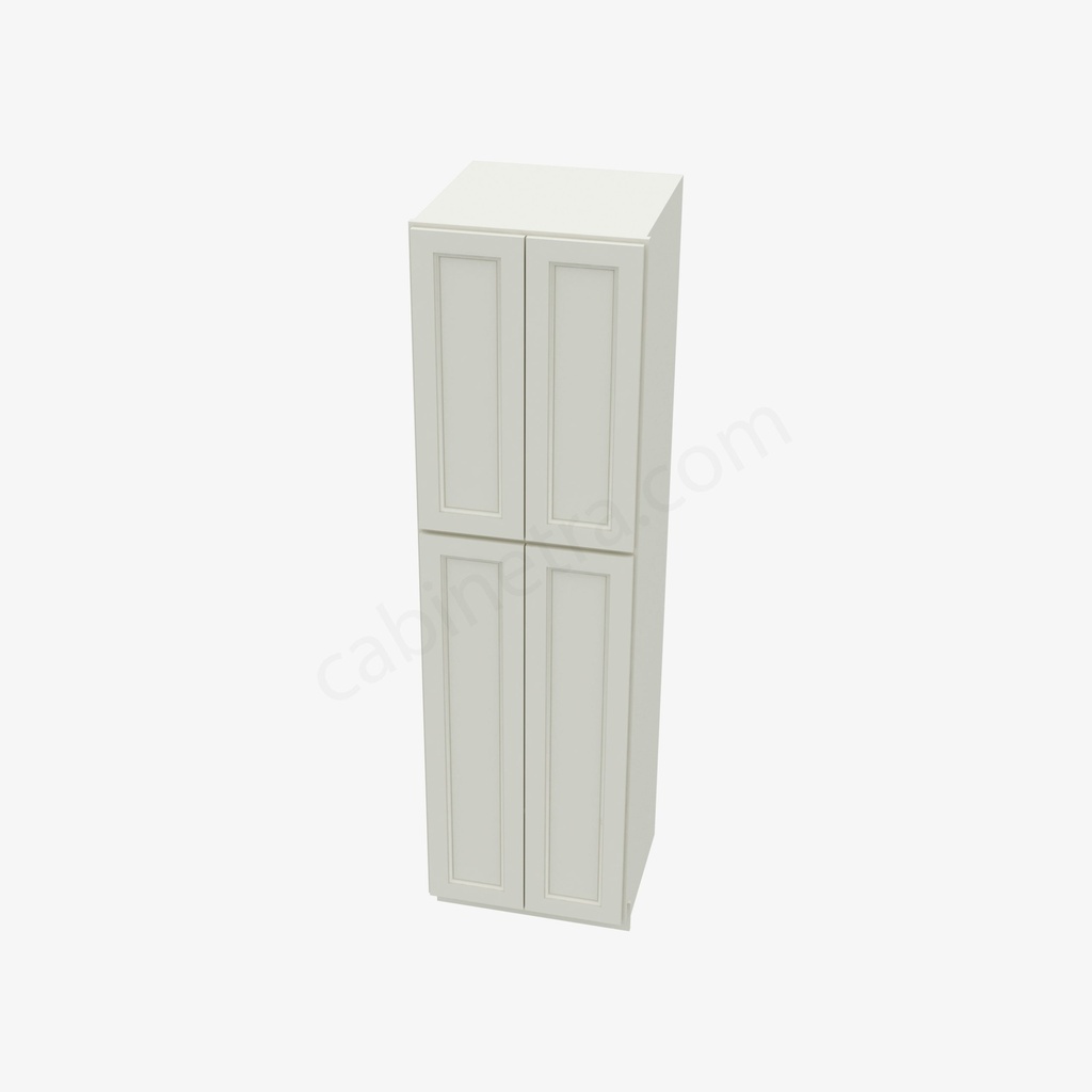 TQ-WP2490B Tall Wall Pantry Cabinet with Butt Doors | Forevermark Townplace Crema