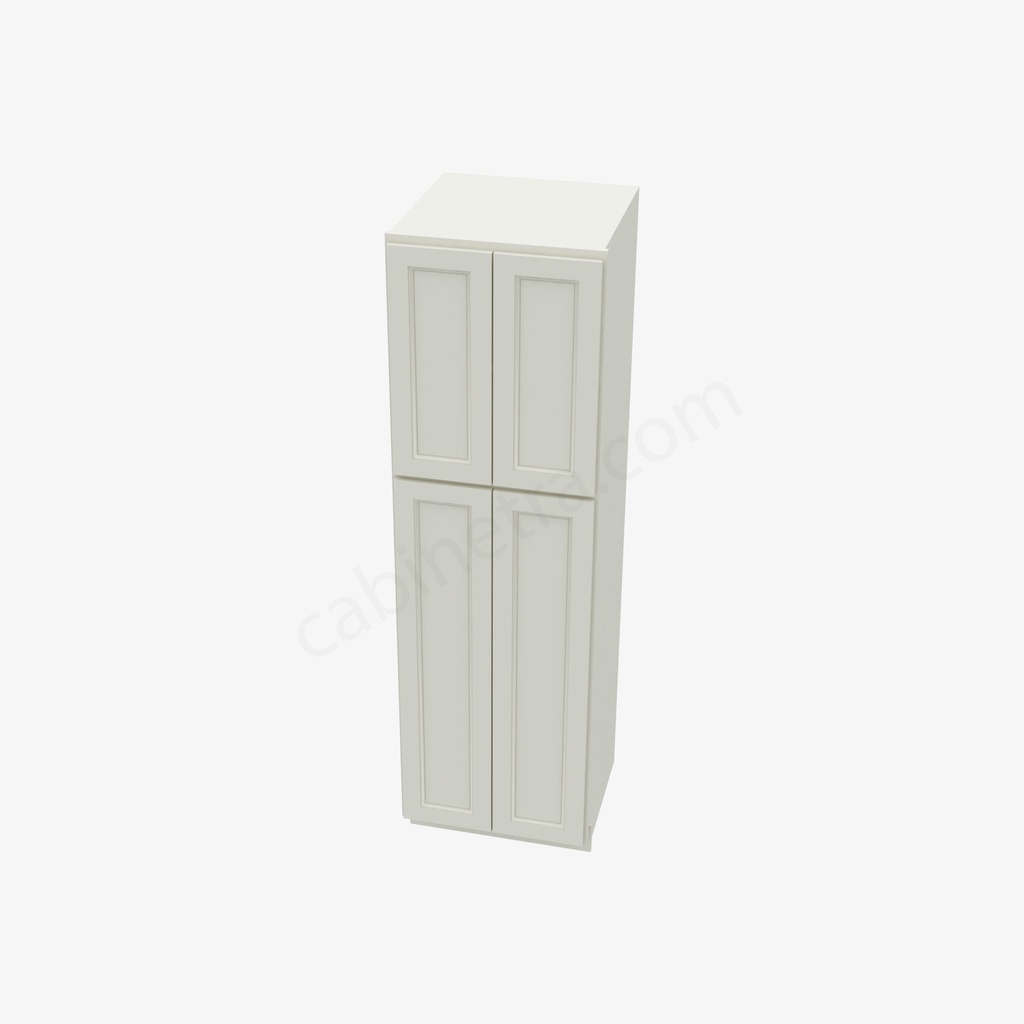 TQ-WP2484B Tall Wall Pantry Cabinet with Butt Doors | Forevermark Townplace Crema