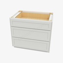 VW-DB36(3) 3 Drawer Pack Base Cabinet | Forevermark Visa White