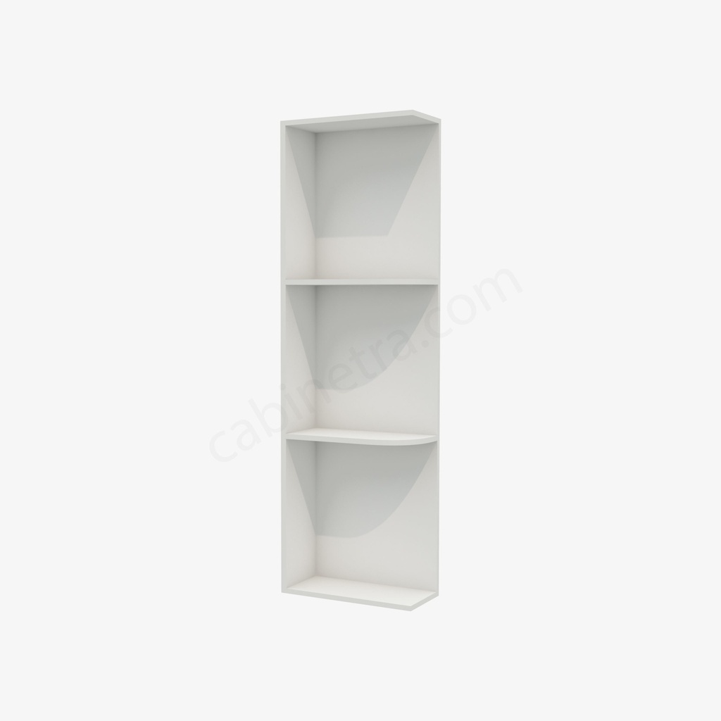 VW-WES536 Wall End Shelf with Open Shelves | Forevermark Visa White
