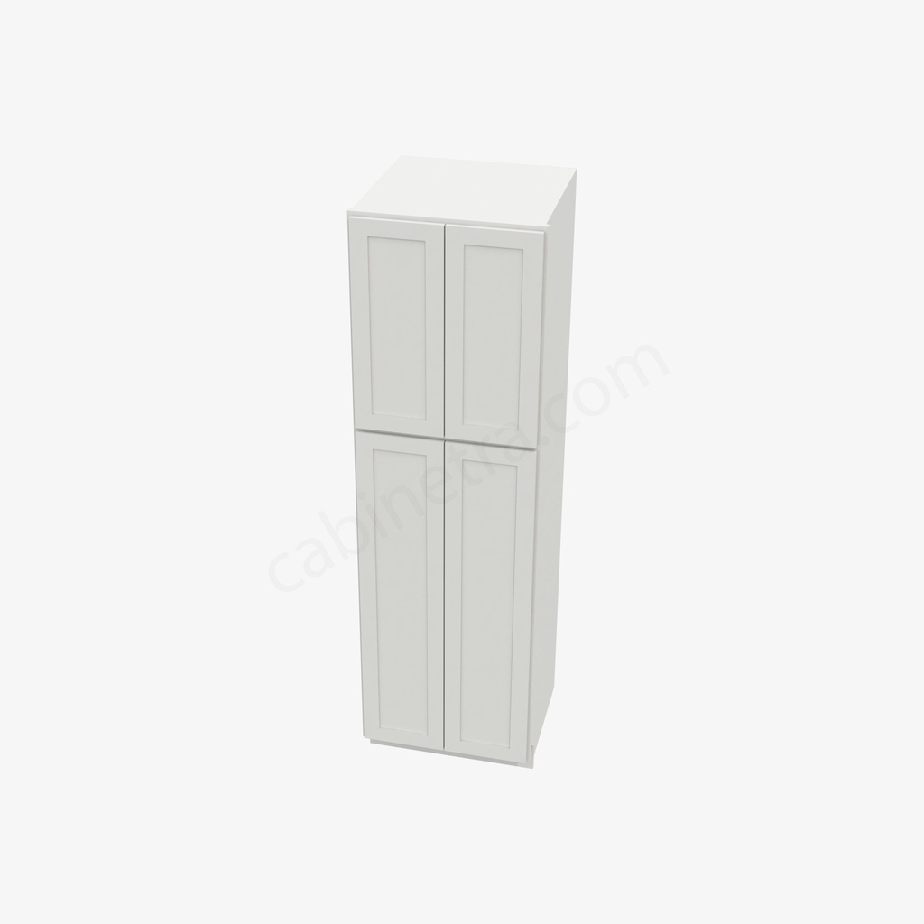 VW-WP2484B Tall Wall Pantry Cabinet with Butt Doors | TSG Forevermark Visa White