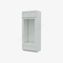 TW-OM3384B Tall Double Oven / Oven Microwave Cabinet | Forevermark Uptown White