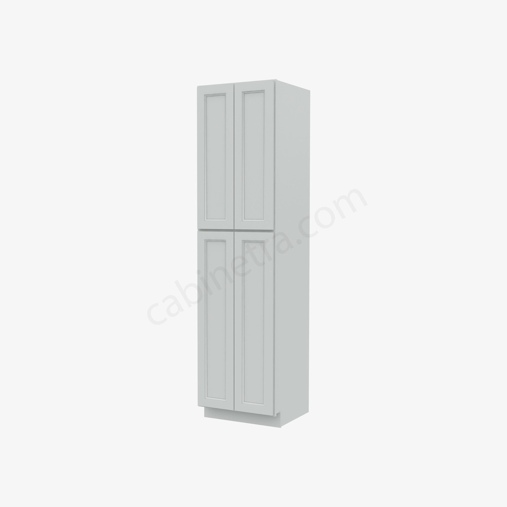 TW-WP2496B Tall Wall Pantry Cabinet with Butt Doors | Forevermark Uptown White