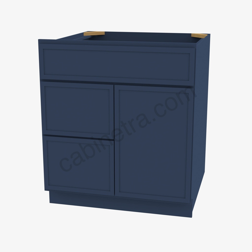 PD-S3021DL-34-1/2"" Combo Vanity with Left Drawer | Forevermark Petit Blue