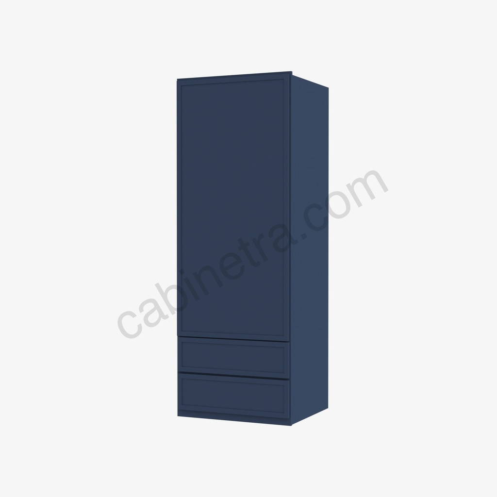 PD-W2D1848 Wall Cabinet With 2 Built-In Drawers | Forevermark Petit Blue