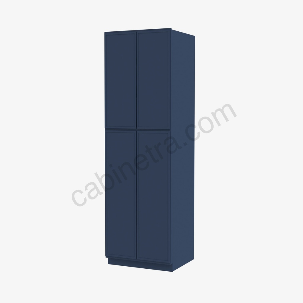PD-WP2484B Tall Wall Pantry Cabinet with Butt Doors | Forevermark Petit Blue