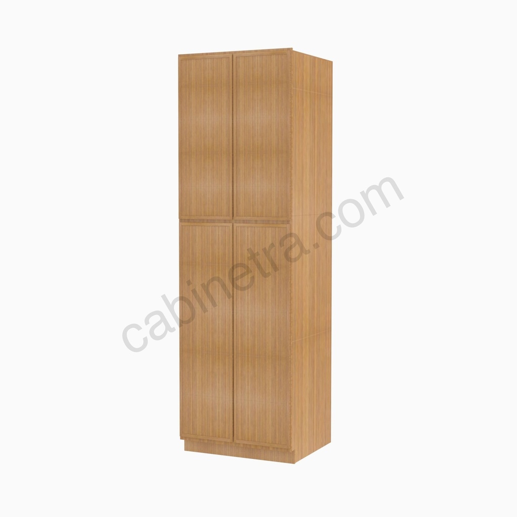 PS-WP2490B Tall Wall Pantry Cabinet with Butt Doors | Forevermark Petit Sand