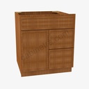 PR-S3621BDR-34-1/2"" Sink Base Combo Vanity with Right Drawer | Forevermark Petit Brown