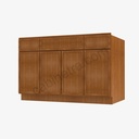 PR-S4821B12D-34-1/2"" Sink Base Combo Vanity with Drawers | Forevermark Petit Brown