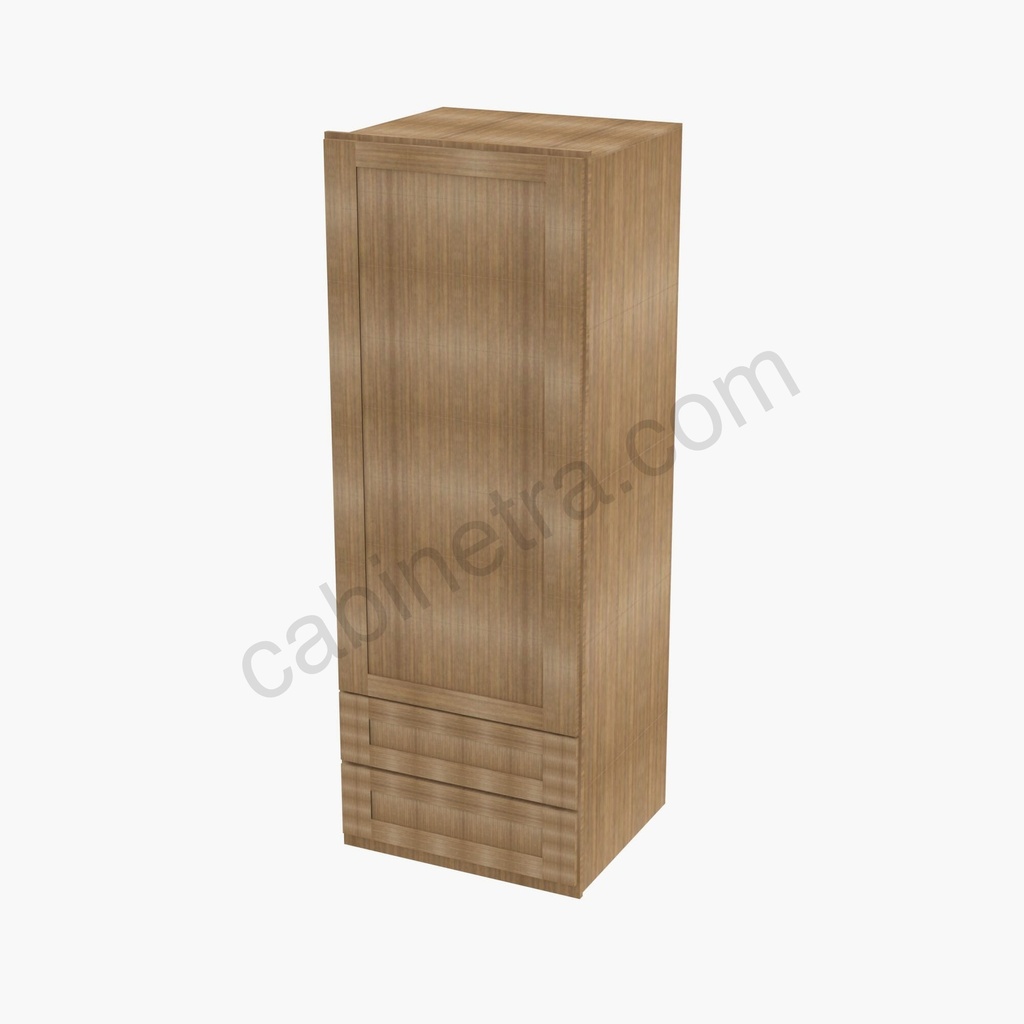 AR-W2D1860 Wall Cabinet With 2 Built-In Drawers | Forevermark Woodland Brown