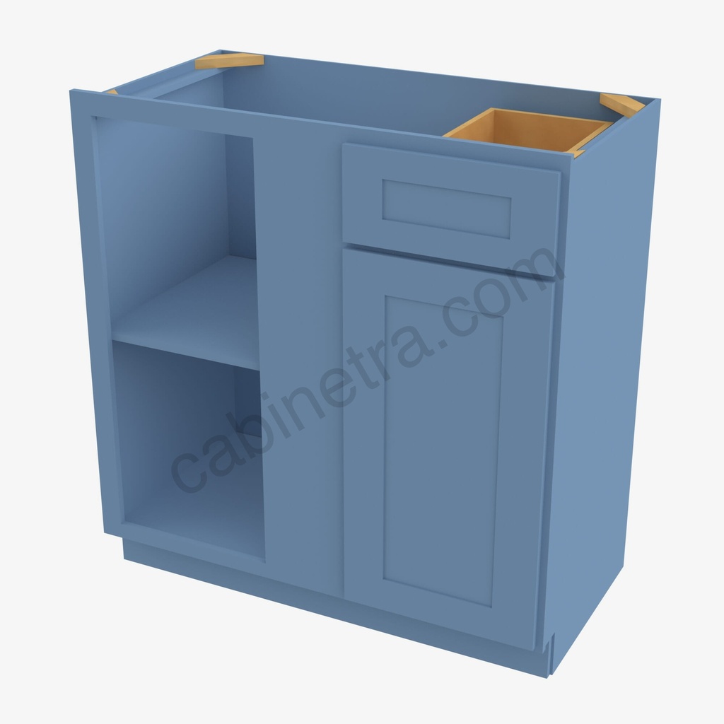 AX-BBLC45/48-42""W Base Blind Corner Cabinet | Forevermark Xterra Blue Shaker
