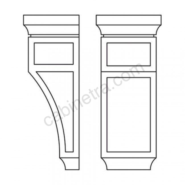 AX-CORBEL75M Decorative Medium Corbell | Forevermark Xterra Blue Shaker