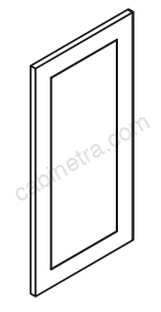 AX-EPB24D Decorative Base End Door | Forevermark Xterra Blue Shaker