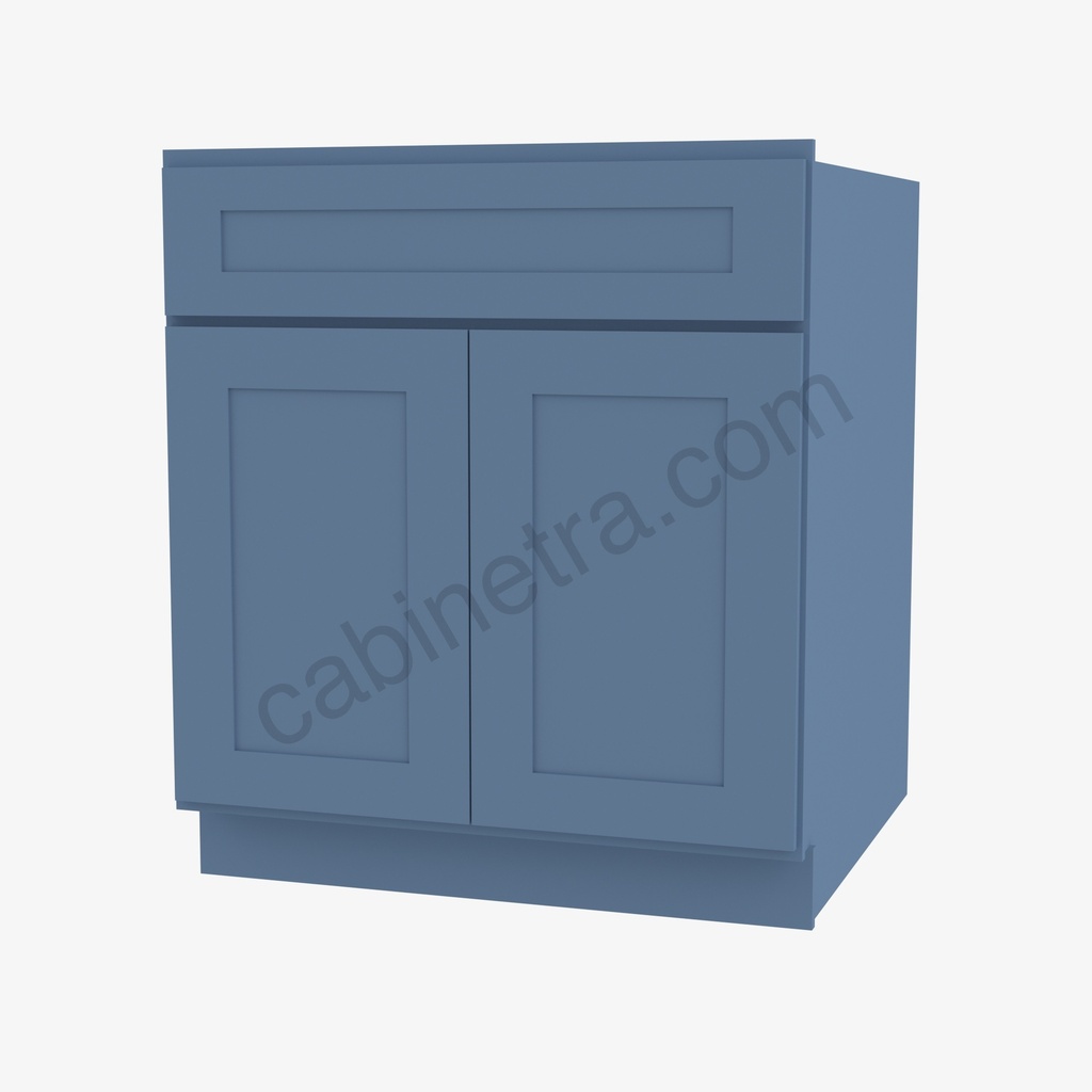 AX-S3621B-34-1/2"" Sink Base Vanity with Drawers | Forevermark Xterra Blue Shaker