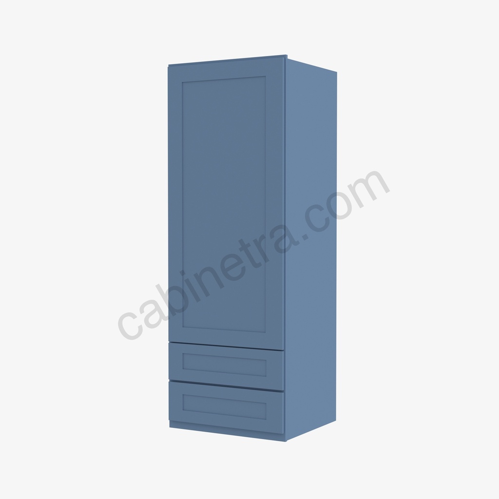 AX-W2D1848 Wall Cabinet With 2 Built-In Drawers | Forevermark Xterra Blue Shaker