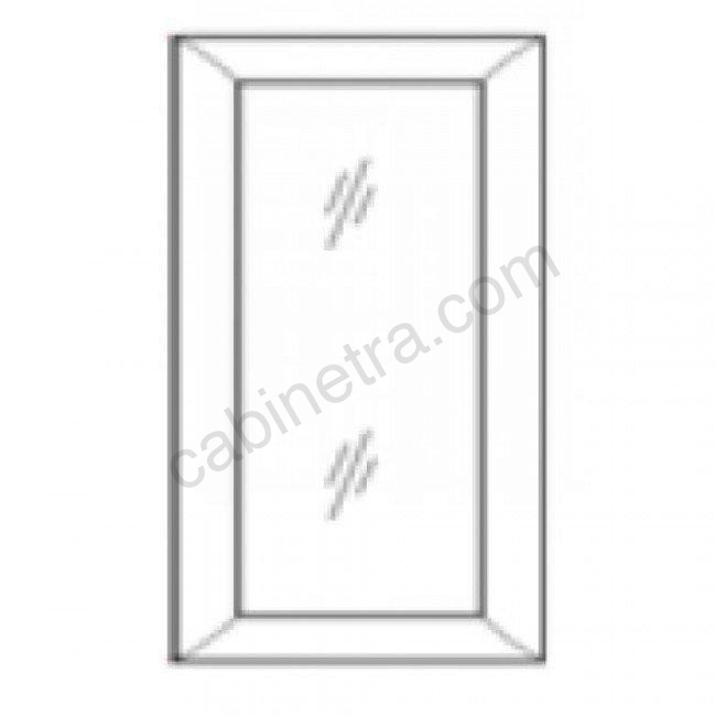 AX-W3036BGD Wall Glas Door with No Mullion and with Clear Glass | Forevermark Xterra Blue Shaker
