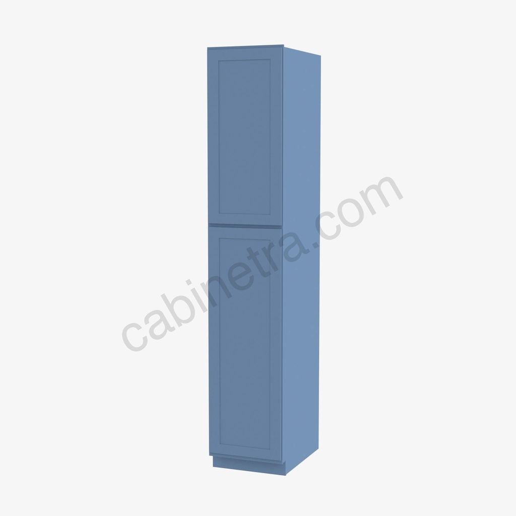 AX-WP1884 Tall Wall Pantry Cabinet | Forevermark Xterra Blue Shaker