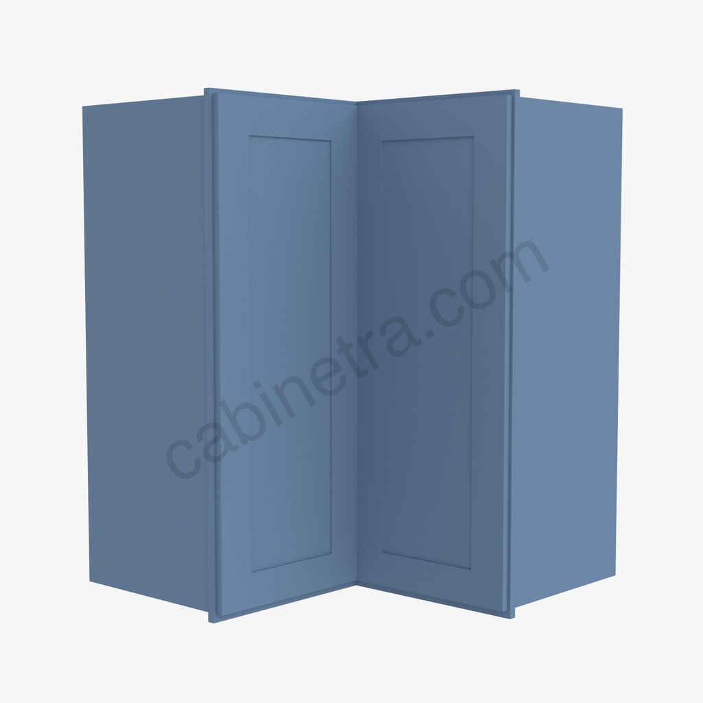 AX-WSQ2430 Easy Reach Wall Corner Cabinet | Forevermark Xterra Blue Shaker