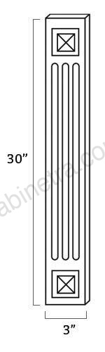 PW-A42WF Fluted Decorative Wall Filler | Forevermark Petit White
