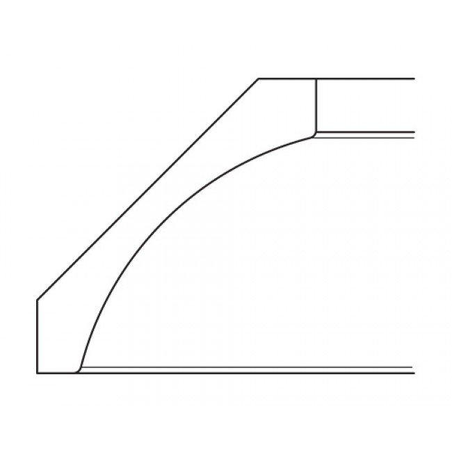 PW-CM96K-4 Crown Molding with Large Cove Detail | Forevermark Petit White