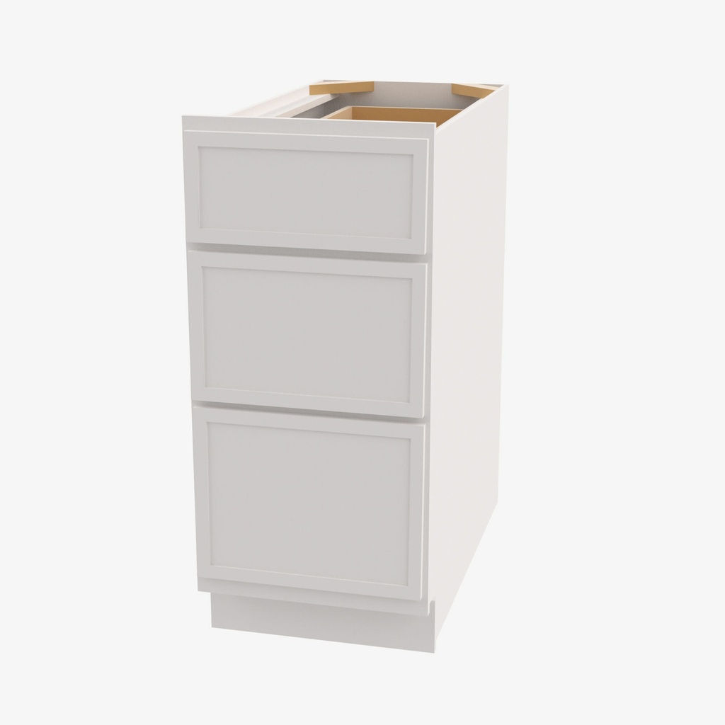 PW-DB36(3) 3 Drawer Pack Base Cabinet | Forevermark Petit White