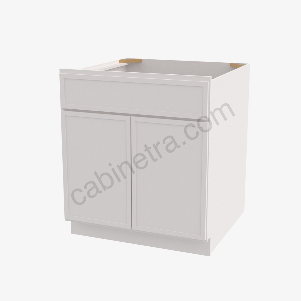 PW-S3621B-34-1/2"" Sink Base Vanity with Drawers | Forevermark Petit White