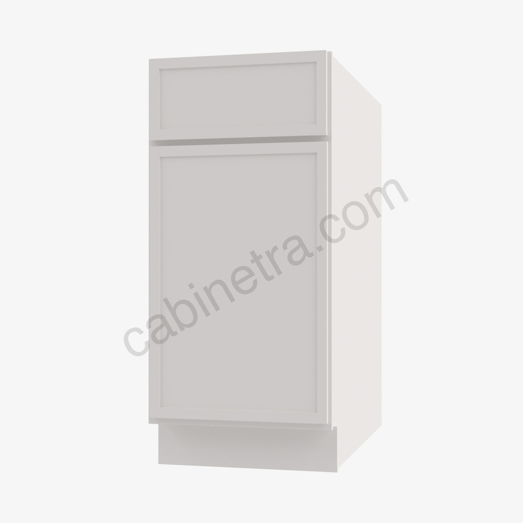 PW-B18 Single Door Base Cabinet | Forevermark Petit White