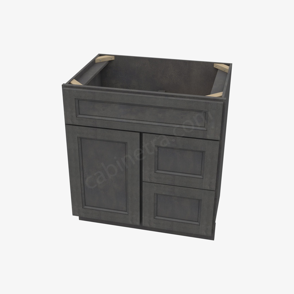 TS-S3021DR-34-1/2"" Combo Vanity with Right Drawer | Forevermark Townsquare Grey