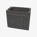TS-S3621BDL-34-1/2"" Sink Base Combo Vanity with Left Drawer | Forevermark Townsquare Grey