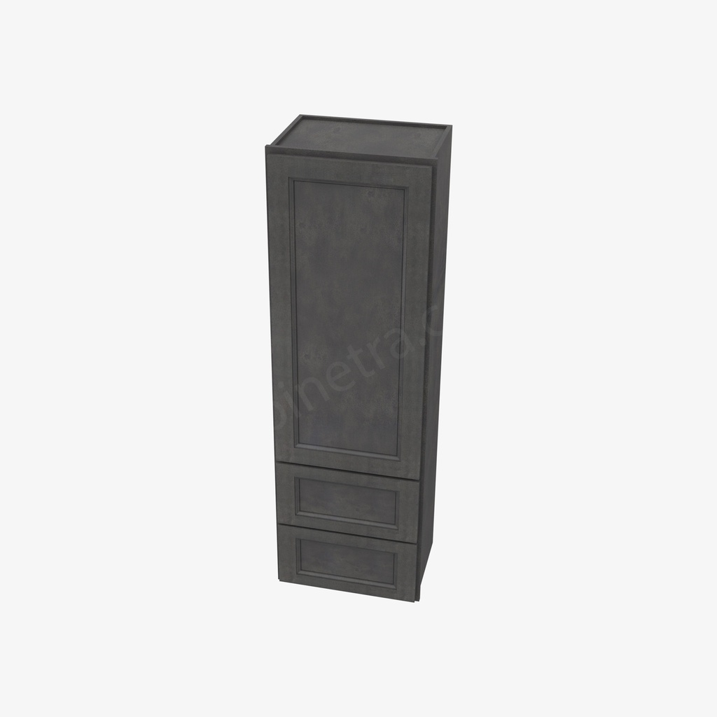 TS-W2D1860 Wall Cabinet With 2 Built-In Drawers | Forevermark Townsquare Grey