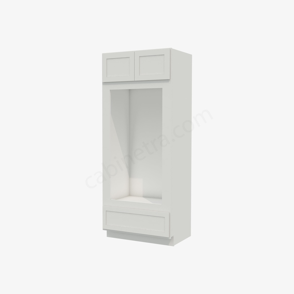 AW-OM3384B Tall Double Oven / Oven Microwave Cabinet | Forevermark Ice White Shaker