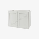 AW-W2418B Double Door Wall Cabinet | Forevermark Ice White Shaker