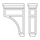AB-CORBEL75M Decorative Medium Corbell | Forevermark Lait Gray Shaker