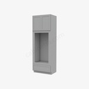 AB-OM3396B Tall Double Oven / Oven Microwave Cabinet | Forevermark Lait Gray Shaker