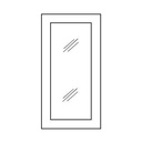AB-W1542GD Wall Glas Door with No Mullion and with Clear Glass | Forevermark Lait Gray Shaker