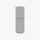 AN-WP2496B Tall Wall Pantry Cabinet with Butt Doors | Forevermark Nova Light Grey Shaker