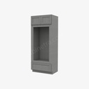 TG-OM3384B Tall Double Oven / Oven Microwave Cabinet | Forevermark Midtown Grey