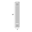 GW-A30WF Fluted Decorative Wall Filler | Forevermark Gramercy White